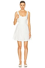 Zimmermann Alight Corset Mini Dress in Ivory, view 1, click to view large image.