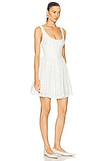 Zimmermann Alight Corset Mini Dress in Ivory, view 2, click to view large image.
