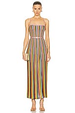 Zimmermann Alight Lurex Stripe Midi Dress in Lurex Multi, view 1, click to view large image.