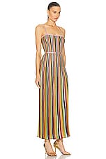 Zimmermann Alight Lurex Stripe Midi Dress in Lurex Multi, view 2, click to view large image.