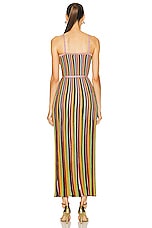 Zimmermann Alight Lurex Stripe Midi Dress in Lurex Multi, view 3, click to view large image.