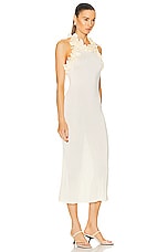 Zimmermann Matchmaker Ruffle Neck Midi Dress in Cream, view 2, click to view large image.