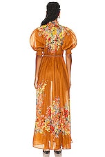Zimmermann Alight Swing Maxi Dress in Tan Flora, view 3, click to view large image.