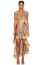 Zimmermann Junie Racer Back Midi Dress in Spliced, view 1, click to view large image.
