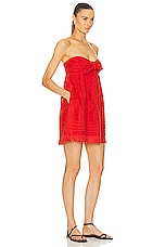Zimmermann Alight Toweling Mini Dress in Red, view 2, click to view large image.