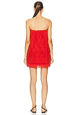 Zimmermann Alight Toweling Mini Dress in Red, view 3, click to view large image.