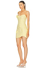 Zimmermann Matchmaker Rose Mini Dress in Lemon, view 3, click to view large image.