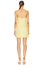Zimmermann Matchmaker Rose Mini Dress in Lemon, view 4, click to view large image.