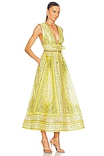 Zimmermann Matchmaker Bow Long Dress in Yellow Bandana, view 2, click to view large image.