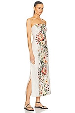 Zimmermann Lexi Column Dress in Ivory Palm, view 3, click to view large image.