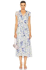 Zimmermann Natura Flutter Dress in Blue Garden Print, view 1, click to view large image.