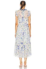 Zimmermann Natura Flutter Dress in Blue Garden Print, view 3, click to view large image.