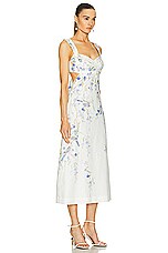 Zimmermann Natura Midi Dress in Blue Birds, view 2, click to view large image.