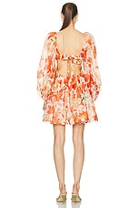 Zimmermann Tranquillity Bralette Mini Dress in Red Lily, view 3, click to view large image.