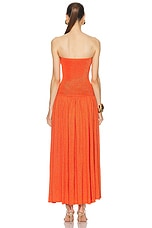Zimmermann Tranquillity Metallic Dress in Tomato, view 3, click to view large image.