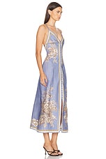 Zimmermann Ottie Slip Dress in Blue Floral, view 2, click to view large image.