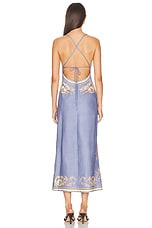 Zimmermann Ottie Slip Dress in Blue Floral, view 3, click to view large image.