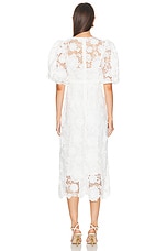Zimmermann Halliday Lace Flower Dress in Ivory, view 3, click to view large image.