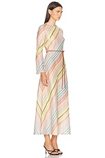 Zimmermann Halliday Bias Long Dress in Multi Stripe, view 2, click to view large image.