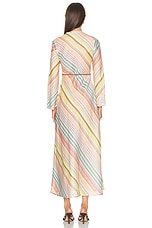 Zimmermann Halliday Bias Long Dress in Multi Stripe, view 3, click to view large image.