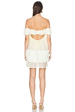 Zimmermann Harmony Applique Flower Mini Dress in Lemon, view 4, click to view large image.