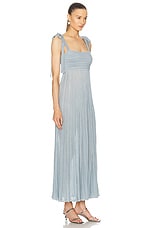 Zimmermann Waverly Metallic Tie Dress in Blue, view 2, click to view large image.