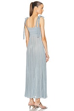 Zimmermann Waverly Metallic Tie Dress in Blue, view 3, click to view large image.
