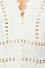 Zimmermann Pop Trimmed Mini Dress in Ivory, view 4, click to view large image.