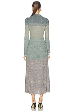 Zimmermann Story 1 Mouline Polo Midi Dress in Teal Multi, view 3, click to view large image.