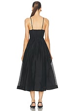 Zimmermann Illustration V Neck Midi Dress in Black, view 3, click to view large image.