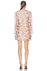 Zimmermann Illustration Diamante Mini Dress in Sorbetto Eden, view 3, click to view large image.