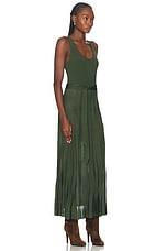 Zimmermann Illustration Scoop Midi Dress in Forest, view 2, click to view large image.