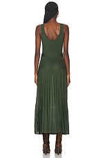 Zimmermann Illustration Scoop Midi Dress in Forest, view 3, click to view large image.