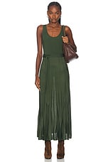 Zimmermann Illustration Scoop Midi Dress in Forest, view 4, click to view large image.