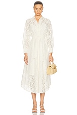 Zimmermann Dawning Tuck Midi Dress in Cream | FWRD