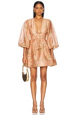 Zimmermann Illuminate Drawn Mini Dress in Dancing Floral | FWRD