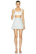 Zimmermann Natura High Waisted Short in Mint, view 4, click to view large image.