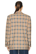 Zimmermann Luminosity Oversized Jacket in Tan Check, view 4, click to view large image.