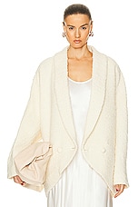 Zimmermann Luminosity Oversized Coat in Cream, view 1, click to view large image.
