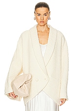 Zimmermann Luminosity Oversized Coat in Cream, view 2, click to view large image.