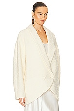 Zimmermann Luminosity Oversized Coat in Cream, view 3, click to view large image.