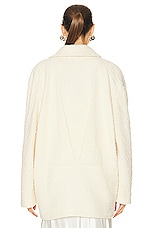 Zimmermann Luminosity Oversized Coat in Cream, view 4, click to view large image.