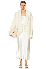 Zimmermann Luminosity Oversized Coat in Cream, view 5, click to view large image.