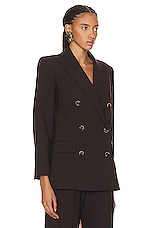 Zimmermann Luminosity Pocket Jacket in Chocolate, view 3, click to view large image.