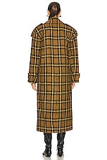 Zimmermann Luminosity Wool Coat in Olive Check, view 4, click to view large image.