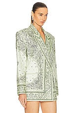 Zimmermann Matchmaker Duster Jacket in Mint Bandana, view 2, click to view large image.