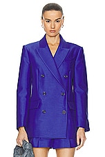 Zimmermann Natura Long Line Jacket in Lapis, view 1, click to view large image.