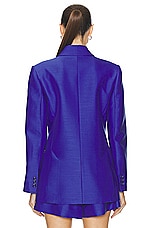 Zimmermann Natura Long Line Jacket in Lapis, view 3, click to view large image.
