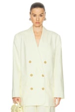 Zimmermann Harmony Poplin Jacket in Lemon, view 1, click to view large image.