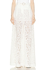 Zimmermann Wonderland Lace Pant in Ivory, view 1, click to view large image.